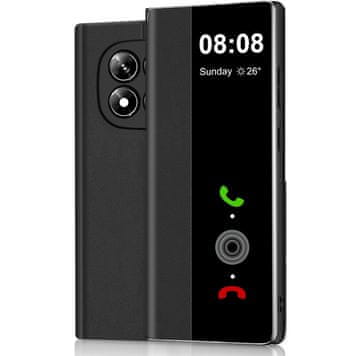 GS Ovitek s preklopom za Xiaomi Redmi Note 15 Pro 5G, stranski pogled, črn