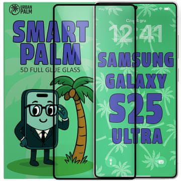 5D kaljeno steklo s polnim lepilom za pametno dlan za Samsung Galaxy S25 Ultra