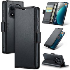 Overboard Ovitek za Xiaomi Redmi Note 15 Pro 5G, sijajni liči, denarnica s preklopom, črna