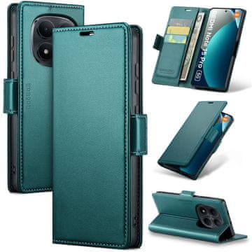 Overboard Ovitek za Xiaomi Redmi Note 15 Pro 5G, sijoč liči , denarnica z zavihkom, zelen