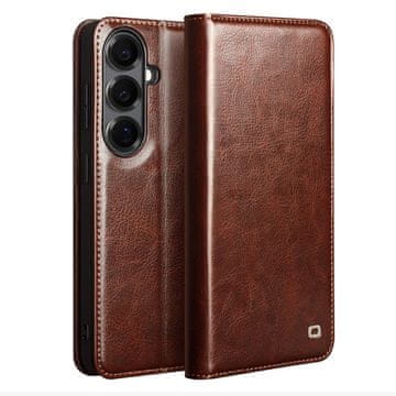 Usnjen ovitek za Samsung Galaxy S26 Plus, rjav