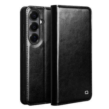 Usnjen ovitek za Samsung Galaxy S26, črn