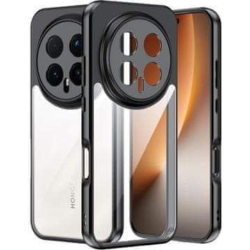 GS Ovitek za Honor Magic 8 Pro Fusion Hybrid, prozoren s črnim okvirjem
