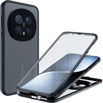 GS Ovitek za Honor Magic 8 Pro, dvojno magnetno steklo, črn