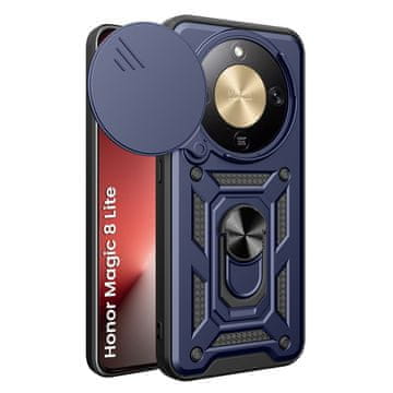 GS Oklepni ovitek za Honor Magic 8 Lite, CamShield Slide, moder