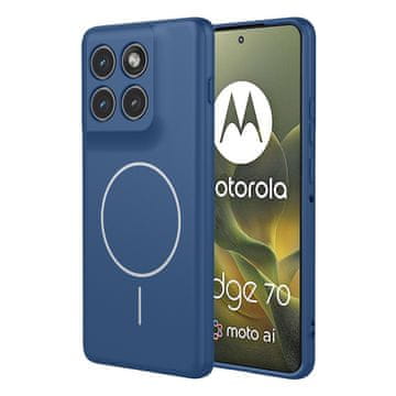 GS Silikonski ovitek Lite za Motorola Edge 70 5G za MagSafe, moder