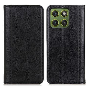 GS Usnjen ovitek za Motorola Edge 70, črne barve