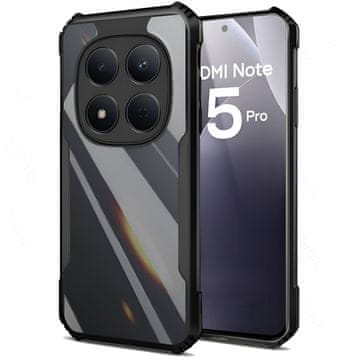 Overboard Ovitek za Xiaomi Redmi Note 15 Pro 4G, hibridni z zaščito pred padci, črn