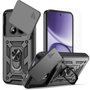 GS Oklepni ovitek za Xiaomi Redmi Note 15 Pro 4G, CamShield Slide, črn