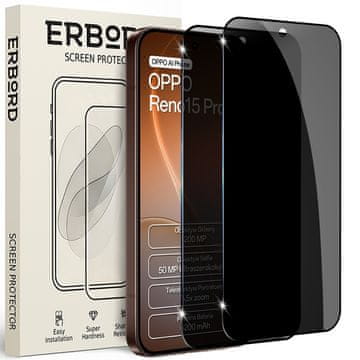 Overboard 2x zaščitno steklo za Oppo Reno 15 Pro, kaljeno proti vohunjenju