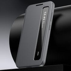 GS Usnjen ovitek Smart View z oknom za Samsung Galaxy S26 Plus, siv