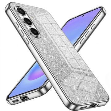 GS Ovitek za Samsung Galaxy A57 5G, bleščeč ovitek CamShield, srebrn