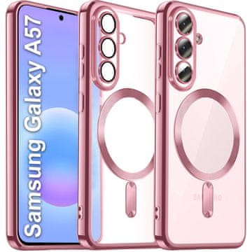GS Ovitek za Samsung Galaxy A57 5G, Electro MagSafe, roza