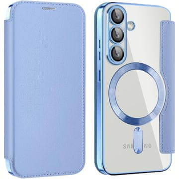 GS Ovitek za Samsung Galaxy A37 5G z RFID denarnico MagSafe z zaščito kamere, moder