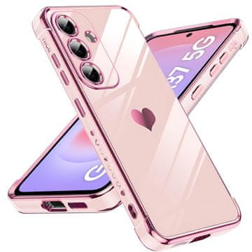 GS Ovitek za Samsung Galaxy A37 5G, Elektro srce, roza