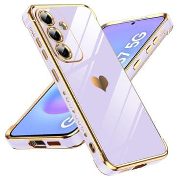 GS Ovitek za Samsung Galaxy A57 5G, Elektro srce, vijoličen
