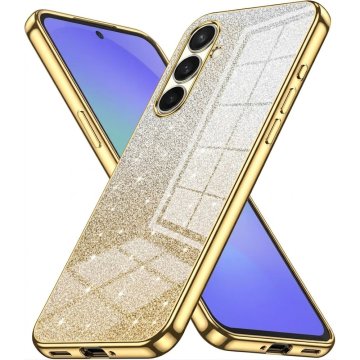 GS Ovitek za Samsung Galaxy A37 5G, bleščeč ovitek CamShield, zlat