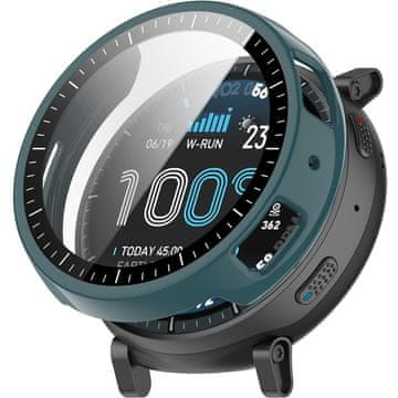 GS Ovitek 2 v 1 + kaljeno steklo za Amazfit Active Max, zelen