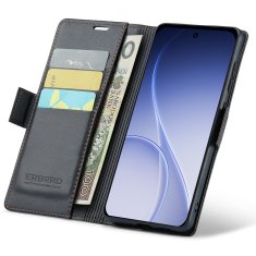 Overboard Ovitek za Oppo Reno 15 Pro 5G, sijoč liči , denarnica z zavihkom, črn