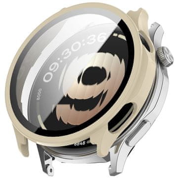 GS Ovitek 2 v 1 + kaljeno steklo za Oppo Watch S, bež