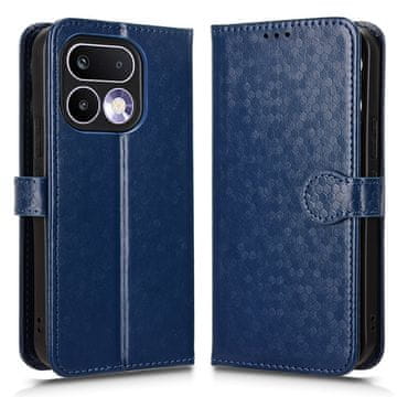 GS Realme 16 Pro preklopni ovitek, denarnica v obliki rombov, temno moder