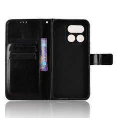 GS Ovitek denarnica Crazy Horse za Realme 16 Pro Plus, črn