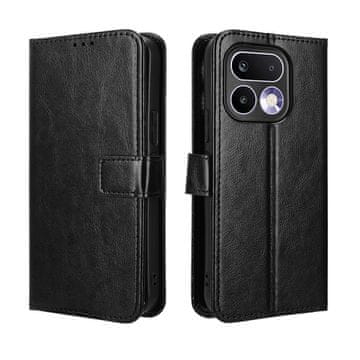 GS Ovitek denarnica Crazy Horse za Realme 16 Pro, črn