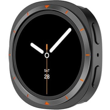 GS Kovinski zaščitni ovitek za Samsung Galaxy Watch 8 40 mm, črn/oranžen