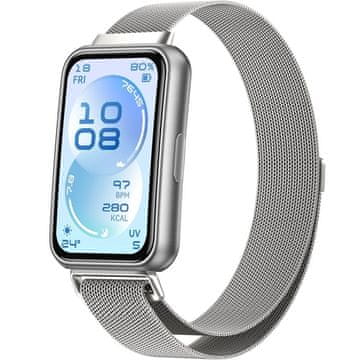 GS Milanska zapestnica za Huawei Band 11 / 11 Pro, srebrna