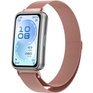 GS Milanska zapestnica za Huawei Band 11 / 11 Pro, roza