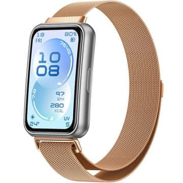 GS Milanska zapestnica za Huawei Band 11 / 11 Pro, roza zlata