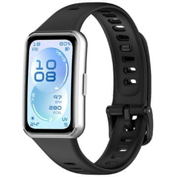 GS Silikonski pašček za Huawei Band 11 / 11 Pro, črne barve