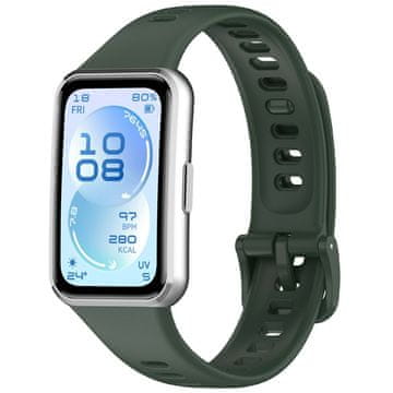 GS Silikonski pašček za Huawei Band 11 / 11 Pro, temno zelen