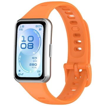 GS Silikonski pašček za Huawei Band 11 / 11 Pro, oranžen