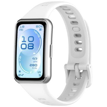 GS Silikonski pašček za Huawei Band 11 / 11 Pro, bel