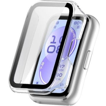 GS Ovitek 2 v 1 + kaljeno steklo za Huawei Band 11, prozoren