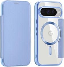 GS Preklopni ovitek za Google Pixel 10/10 Pro, denarnica RFID MagSafe z zaščito kamere, moder
