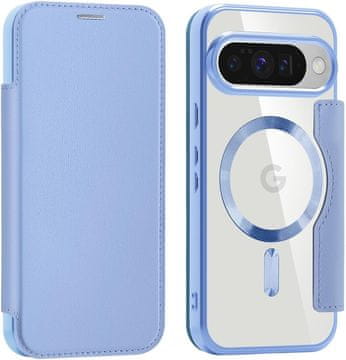 GS Preklopni ovitek za Google Pixel 10/10 Pro, denarnica RFID MagSafe z zaščito kamere, moder