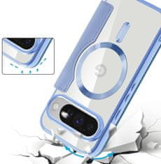 GS Preklopni ovitek za Google Pixel 10/10 Pro, denarnica RFID MagSafe z zaščito kamere, moder
