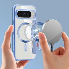 GS Preklopni ovitek za Google Pixel 10/10 Pro, denarnica RFID MagSafe z zaščito kamere, moder