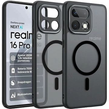 Overboard Ovitek za Realme 16 Pro, za MagSafe, mat ovitek , črn