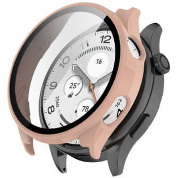 GS Ovitek 2 v 1 + kaljeno steklo za Xiaomi Watch 5, roza