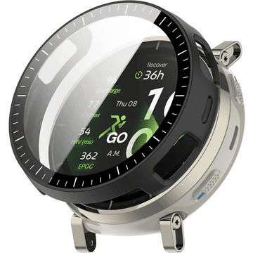 GS Ovitek 2 v 1 + kaljeno steklo za Amazfit Active 3 Premium, črn