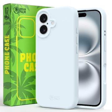 Ovitek za iPhone 16, silikonski, MagSafe-Ready, golobje moder