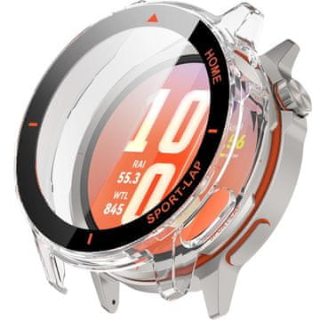 GS Ovitek 2 v 1 + kaljeno steklo za Huawei Watch GT Runner 2, prozoren/oranžen