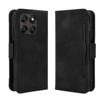 GS Preklopni ovitek za Motorola Moto G77 / G67, reža za kartico, črn