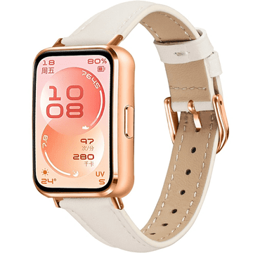 GS Usnjen pašček za Huawei Band 11 / 11 Pro, bež