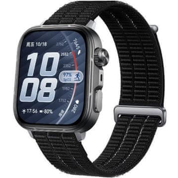 GS Najlonski pašček za Huawei Watch Fit 4 Pro / 4 / 3, črn