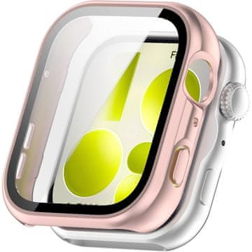 GS Ovitek 2 v 1 + kaljeno steklo za Huawei Watch Fit 5, roza