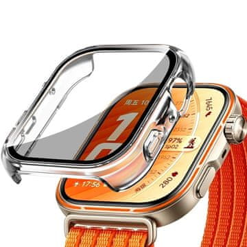 GS Ovitek 2 v 1 + kaljeno steklo za Huawei Watch Fit 5 Pro, prozoren